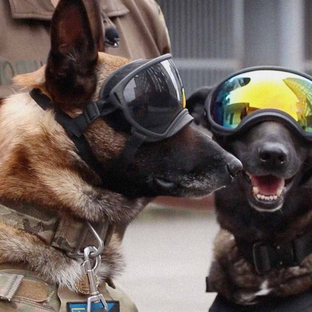 Кордон Рейс: Службові собаки в масках.